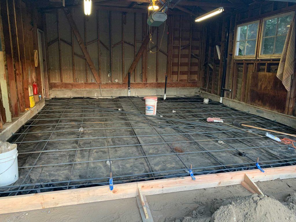 floor construction of garage